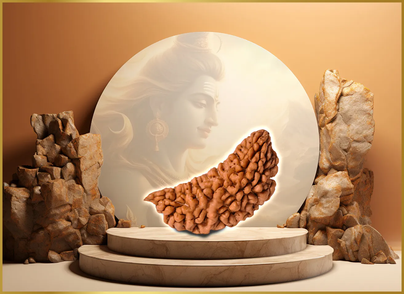 One-faced Rudraksha bead symbolizing Lord Shiva’s spiritual energy and divine blessings