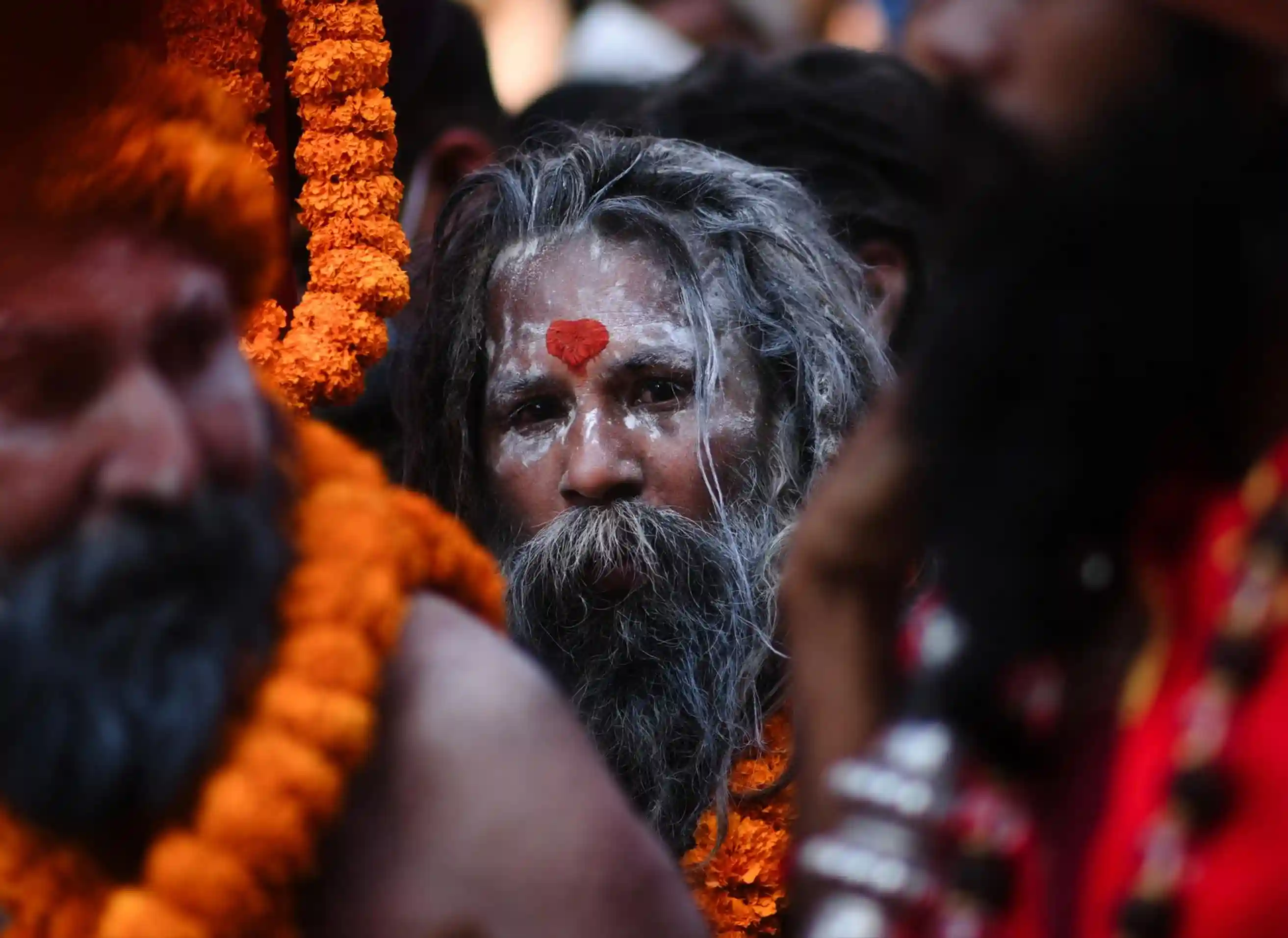 Aghori sadhu meditating in cremation ground worshipping Shiva in Aghor path